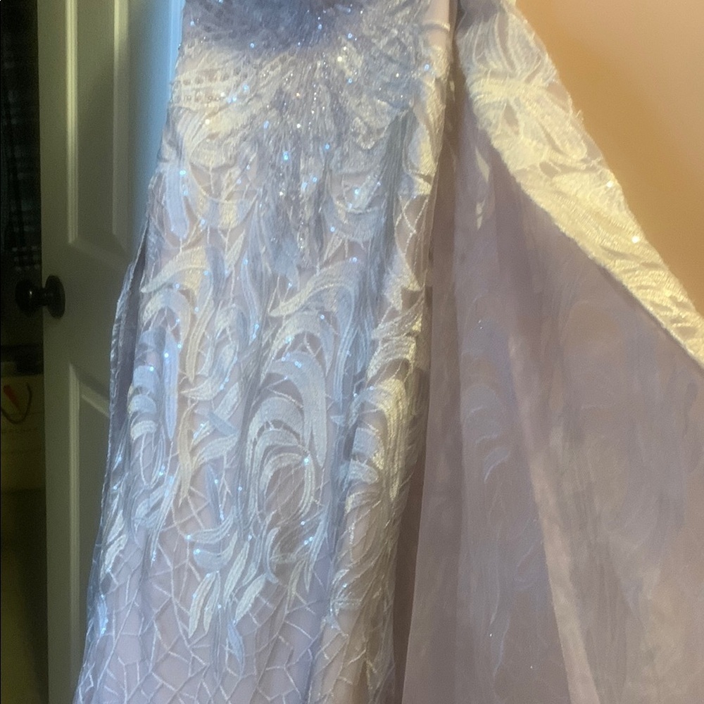 Spring Shimmering Lavender Evening Dress - Picture 3 of 8